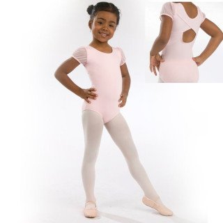 3946 Body capezio manica palloncino rosa