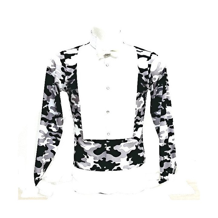 Camicia frac elasticizzata Fantasia con body