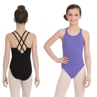 CC123C db strap cami leotard body con intreccio posteriore BIMBA