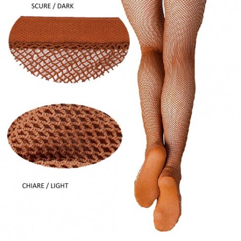 COLLANT RETE Fishnet Professionale con suoletta sottopiede