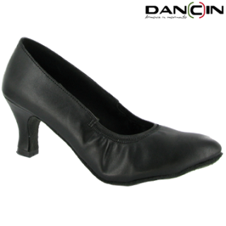 Scarpa da ballo standard in raso nero tacco 6 cm