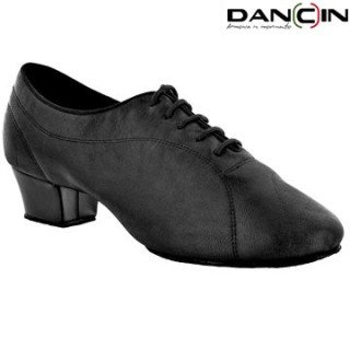 Scarpa da ballo uomo latino professionale suola spezzata colore nero tacco 4 cm