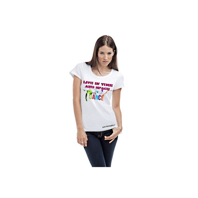 T-shirt femminile manica cortaLive in Time and Space DANCE