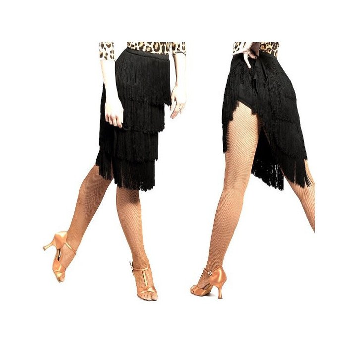 Gonna latini con frange