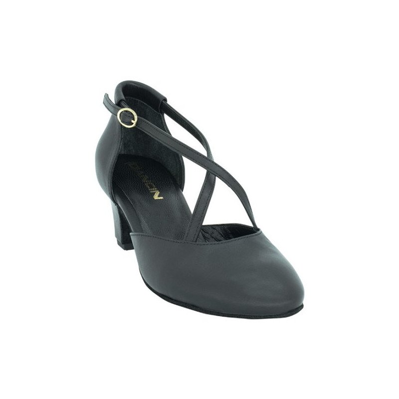 Scarpe da ballo CUCCARINI in pelle nera tc 5 cm