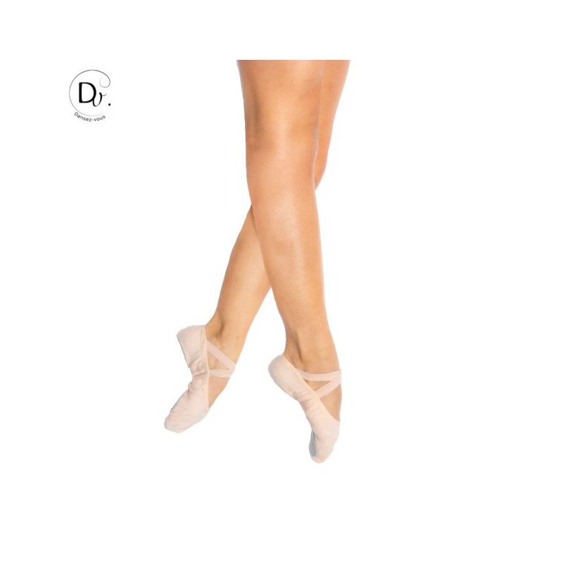 Mezza punta tela elasticizzata, suola divisa