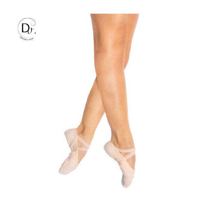 Mezza punta tela elasticizzata, suola divisa