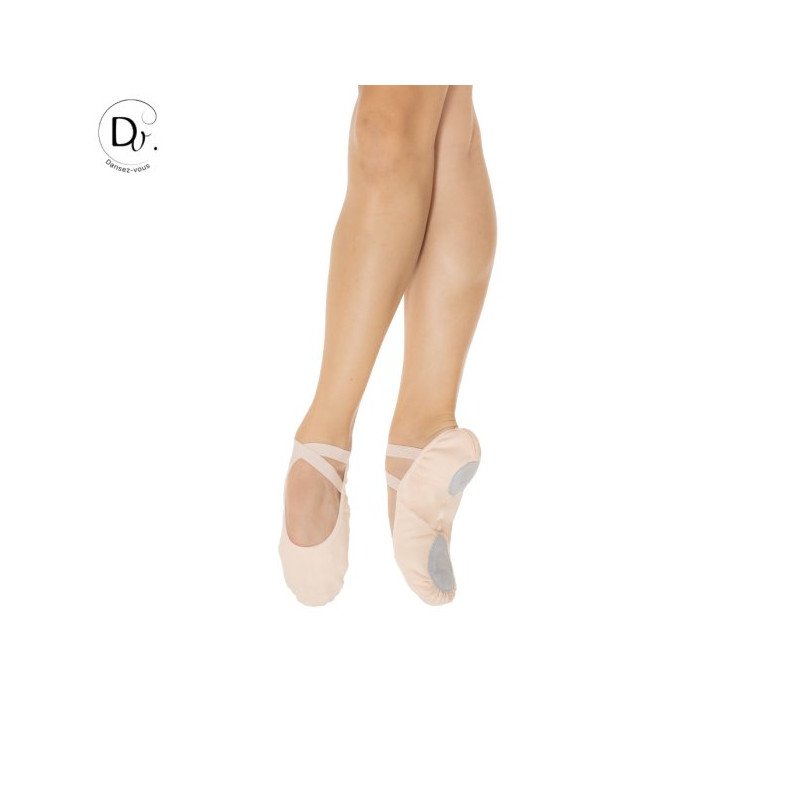 Mezza punta tela, suola divisa