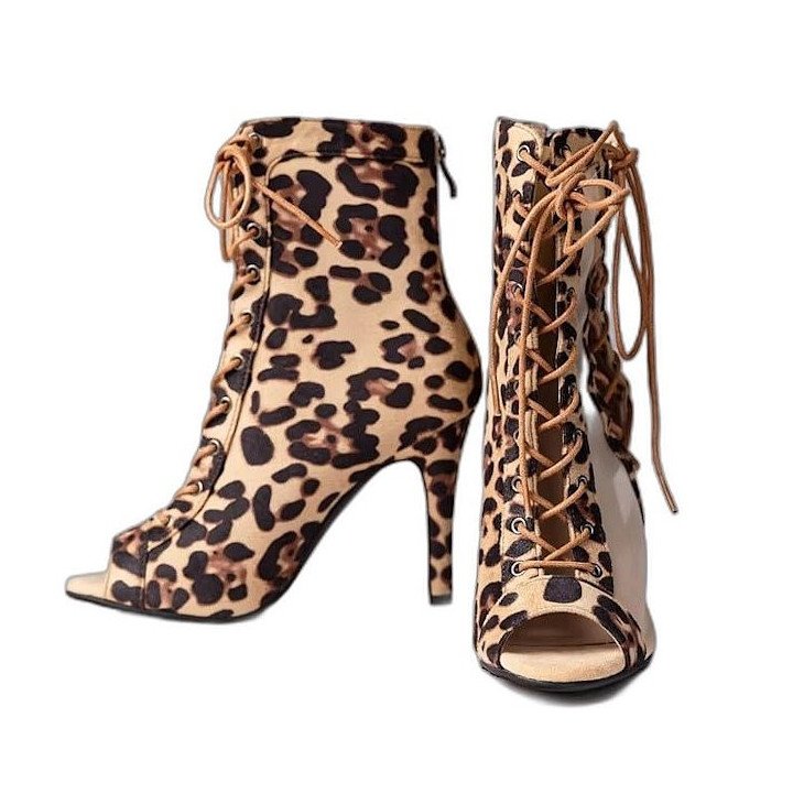 Stivale Heels con zip e retina