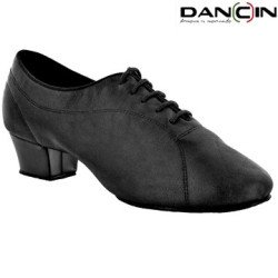 Scarpa da ballo uomo latino professionale suola spezzata colore nero tacco 4 cm